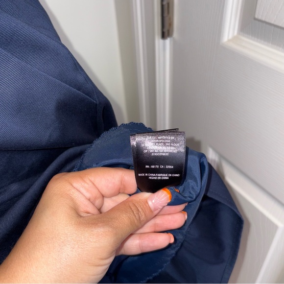 ANTHROPOLOGIE Moulinette Soeurs Navy Gold Trim Beading Dress - Picture 11 of 13